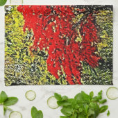 Red Autumn die Art Kitchen Towel schildert Theedoek (Gevouwen)