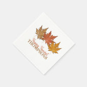 Red Autumn Fall Leaves Rustic Harvest Custom Servet (Hoek)