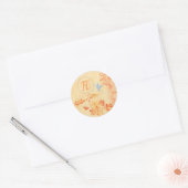 Red Autumn gepersonaliseerd Ronde Sticker (Envelop)