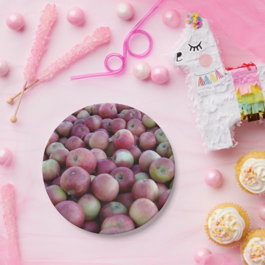 Red Autumn Harvest Apples Paper Borden Papieren Bordje (Feest)