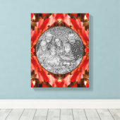 Red Autumn laat Lijst Creëer je eigen foto achter Canvas Afdruk (Insitu (Houten vloer))