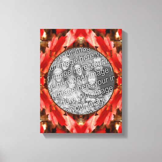 Red Autumn laat Lijst Creëer je eigen foto achter Canvas Afdruk (Voorkant)