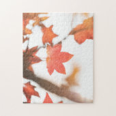 Red Autumn Leaf Natuur Foto Legpuzzel (Verticaal)