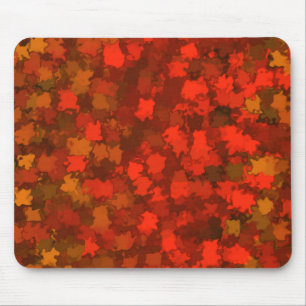 Red Autumn Leaves Camo Muismat