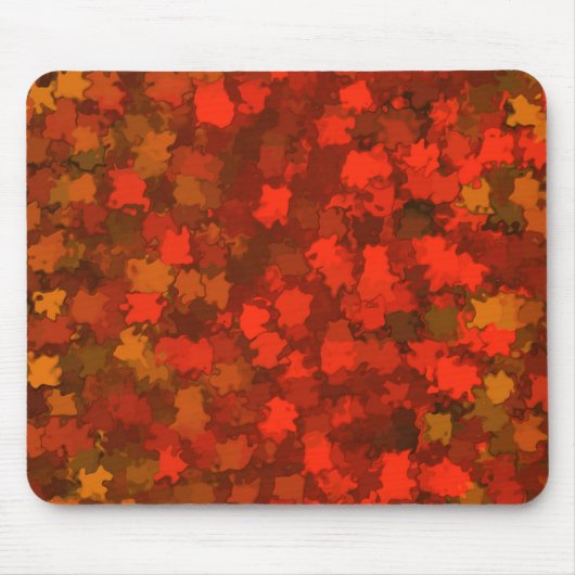 Red Autumn Leaves Camo Muismat (Voorkant)