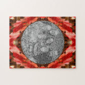 Red Autumn Leaves Natuur Lijst Uw foto toevoegen Legpuzzel (Horizontaal)