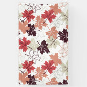 Red Autumn Leaves Pattern White Spandoek (Verticaal)