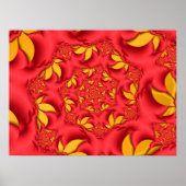Red Autumn Leaves Poster (Voorkant)