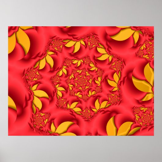 Red Autumn Leaves Poster (Voorkant)