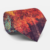 Red Autumn Leaves Stropdas (Opgerold)