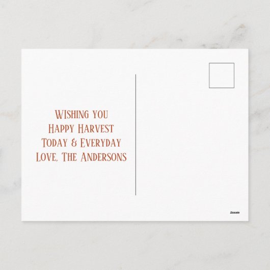 Red Autumn Maple Leaf Elegant Natuur Harvest Feestdagenkaart (Achterkant)