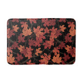 Red Autumn maple leaves on black Badmat (Voorkant)