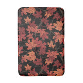 Red Autumn maple leaves on black Badmat (Voorkant Verticaal)