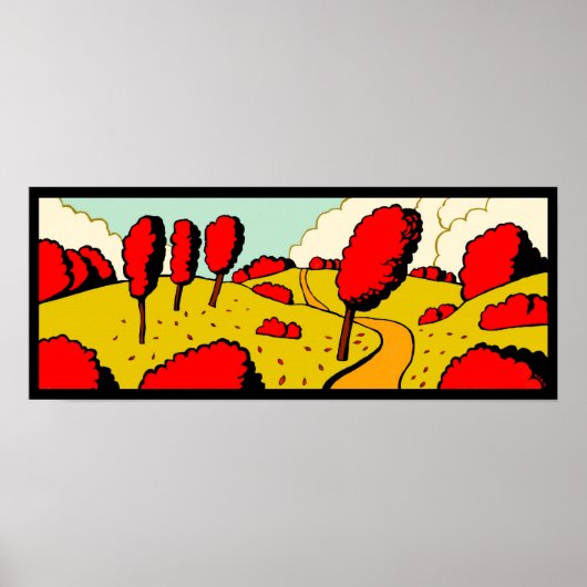 Red Autumn Poster (Voorkant)