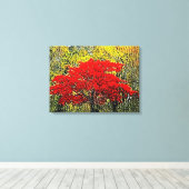 Red Autumn-schilderkunst - omhuld canvas Afdruk (Insitu (Houten vloer))