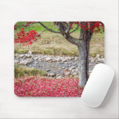 Red Autumn Tree Mousepad Muismat (Met muis)