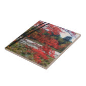 Red Autumn verliest Natuur kunststapel Tegeltje (Zijkant)