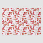 Red Autumn Waterverf Gelaagde bladeren Patroon Tissuepapier (Voorkant)