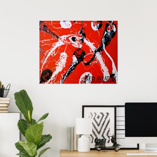 RED AVIATOR POSTER (Thuiskantoor)