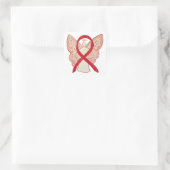 Red Awareness Ribbon Angel Art Decale Stickers (Tas)