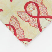 Red Awareness Ribbon Angel Custom Fleece Blanket (Hoek)
