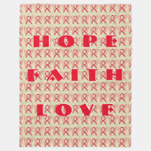 Red Awareness Ribbon Angel Custom Fleece Blanket Deken (Voorkant)