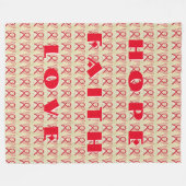 Red Awareness Ribbon Angel Custom Fleece Blanket Deken (Voorkant (Horizontaal))