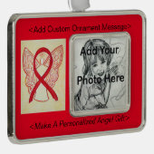 Red Awareness Ribbon Angel Ornament (Rechts)