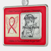 Red Awareness Ribbon Angel Ornament (Links)