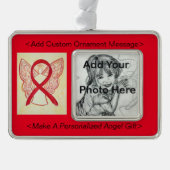 Red Awareness Ribbon Angel Ornament (Voorkant)