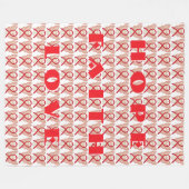 Red Awareness Ribbon Angels Custom Fleece Blankets (Voorkant (Horizontaal))