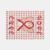 Red Awareness Ribbon Blood Cancer Blanket Fleece Deken (Voorkant (Horizontaal))