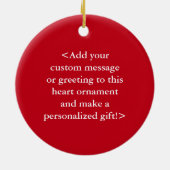 Red Awareness Ribbon Custom Art Ornaments Keramisch Ornament (Achterkant)