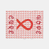 Red Awareness Ribbon Custom Chemo Fleece Blanket (Voorkant (Horizontaal))