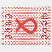 Red Awareness Ribbon Custom Chemo Fleece Blankets (Voorkant (Horizontaal))