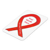 Red Awareness Ribbon Custom Want Gift Magnet Magneet (Linkerzijde)