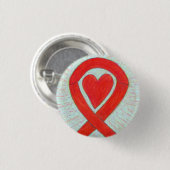 Red Awareness Ribbon Heart Custom Pin Buttonnen Ronde Button 3,2 Cm (Voorkant /achterkant)