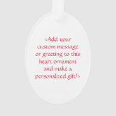 Red Awareness Ribbon Heart Holiday Art Ornaments Ornament (achterkant)