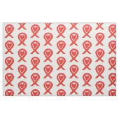 Red Awareness Ribbon Hearts Custom Material Stof (Fat Quarter)