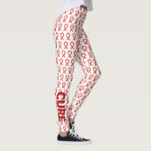 Red Awareness Ribbon Hope and Cure Custom Leggings (Rechts)