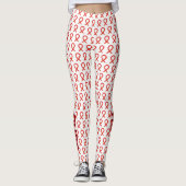 Red Awareness Ribbon Hope and Cure Custom Leggings (Voorkant)