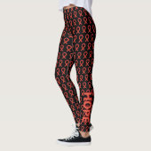 Red Awareness Ribbon Hope and Cure Custom Leggings (Links)
