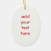 Red Awareness Ribbon Keramisch Ornament (Achterkant)