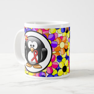 Red Awareness Ribbon Penguin Grote Koffiekop