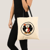 Red Awareness Ribbon Penguin Tote Bag (Voorkant (product))
