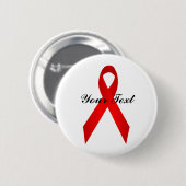 Red Awareness Ribbon Pinback Buttonnen Ronde Button 5,7 Cm (Voorkant /achterkant)
