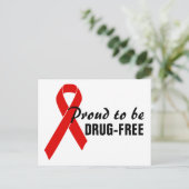 Red Awareness Ribbon + your message Briefkaart (Staand voorkant)