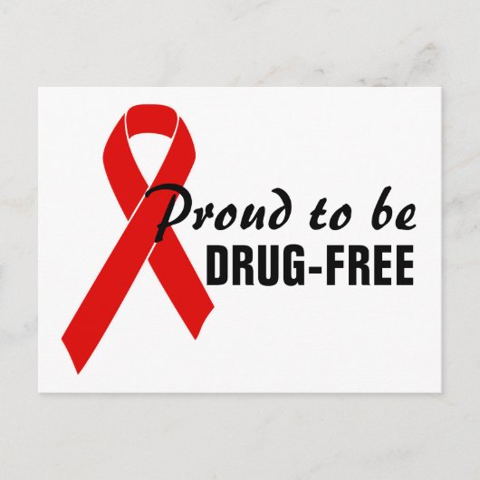 Red Awareness Ribbon + your message Briefkaart (Voorkant)