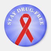 Red Awareness Ribbon + your message Magneet (Voorkant)