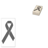 Red Awareness Ribbon + your message Rubberstempel (Gestempeld)